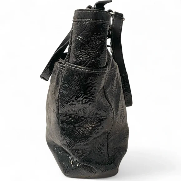 ❤️ Coach Black Patent Leather Gallery North/South Tote F19818 - Picture 6 of 13